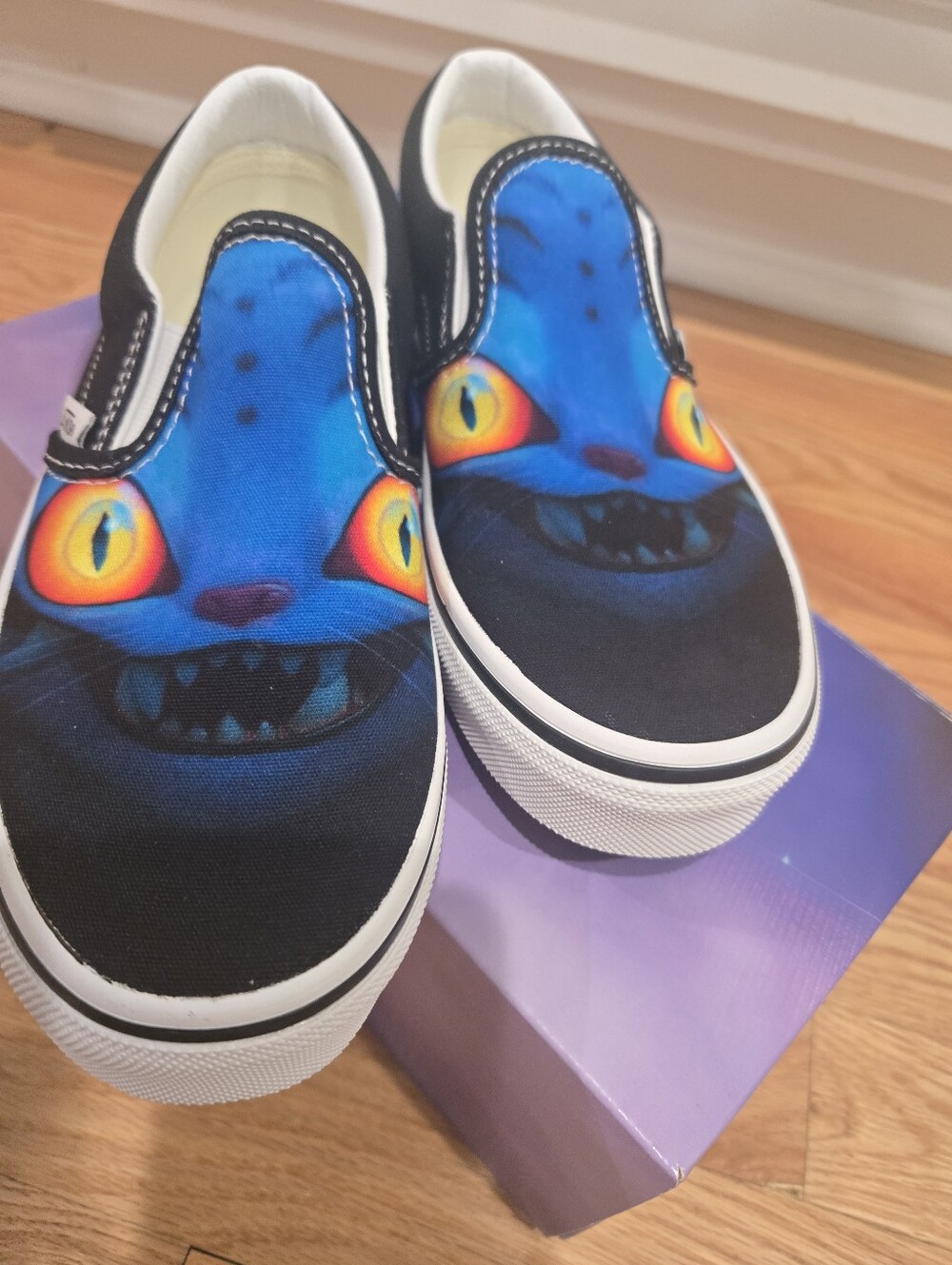 Vans Blue and Black KPop Demon Hunters Classic Slip-On